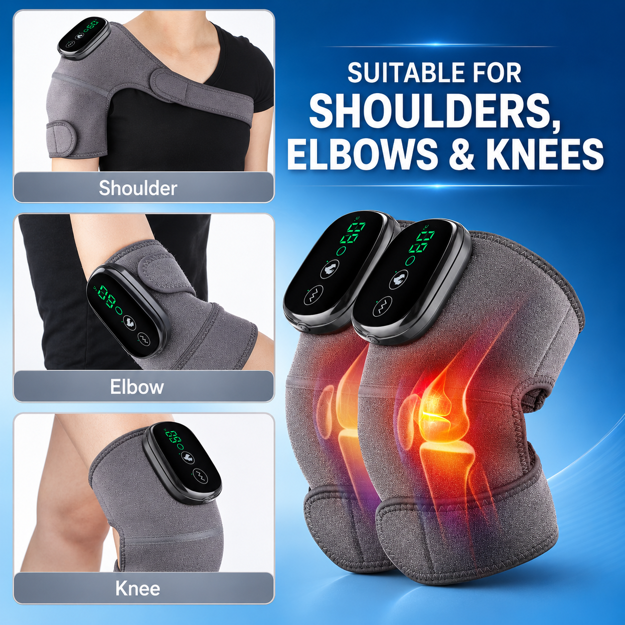 Heated Vibration Knee Massager Wrap