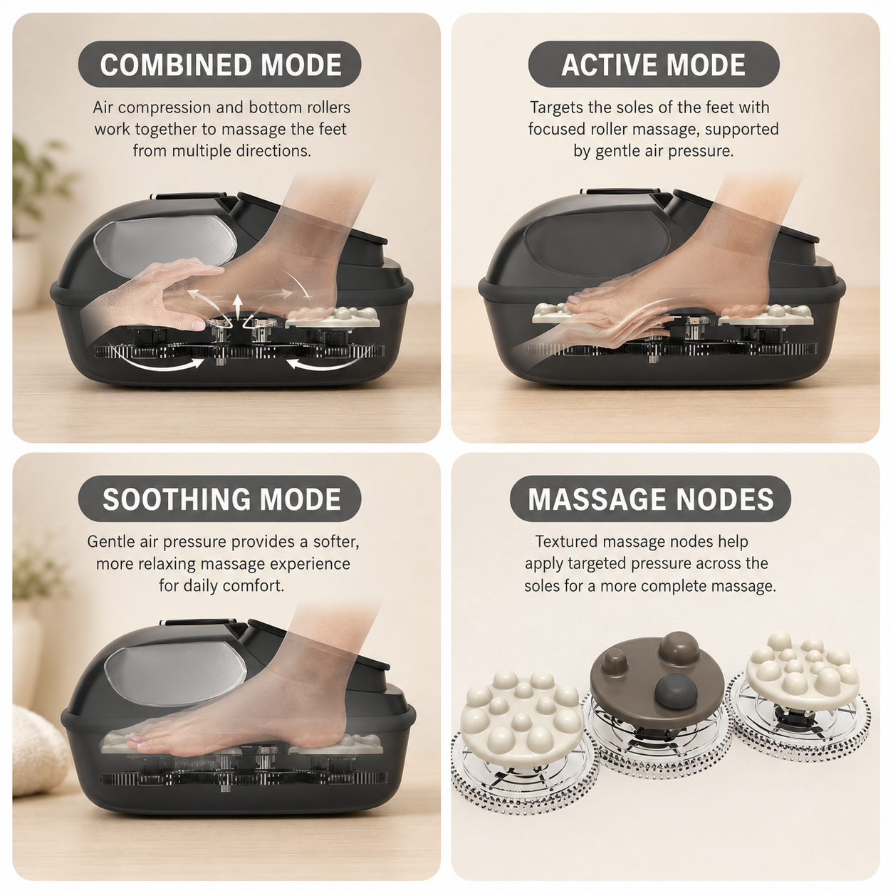 3-in-1 Shiatsu Foot Massager with Heat